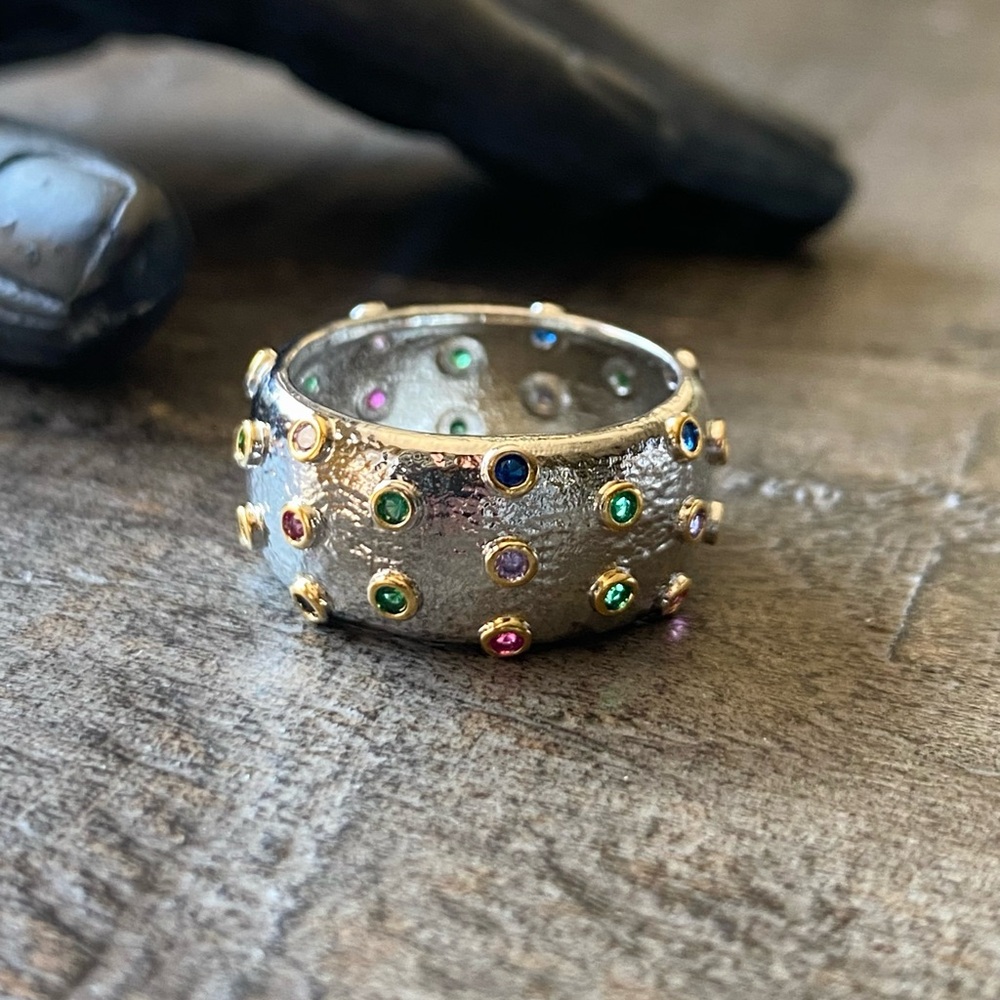 NEW Silver & Gemstone Cocktail Ring - Picture 10 of 10